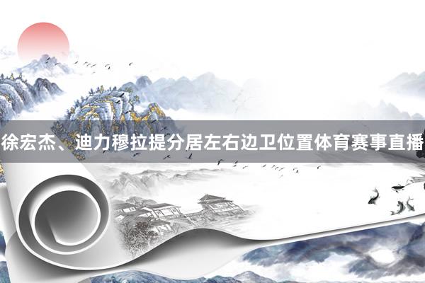 徐宏杰、迪力穆拉提分居左右边卫位置体育赛事直播