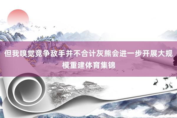 但我嗅觉竞争敌手并不合计灰熊会进一步开展大规模重建体育集锦