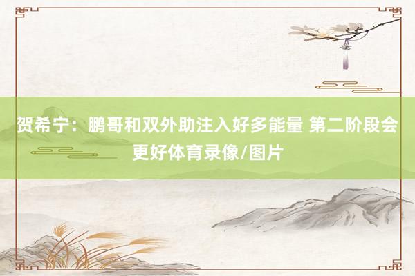 贺希宁：鹏哥和双外助注入好多能量 第二阶段会更好体育录像/图片