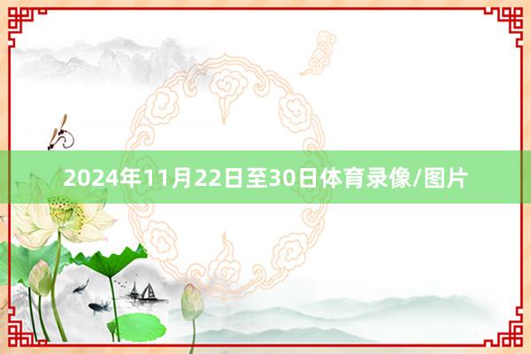 2024年11月22日至30日体育录像/图片