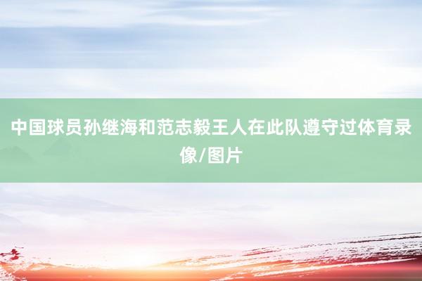 中国球员孙继海和范志毅王人在此队遵守过体育录像/图片